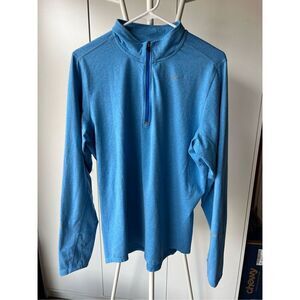 Nike Blue long sleeve dri fit Running Quarter Zip Mens SZ M